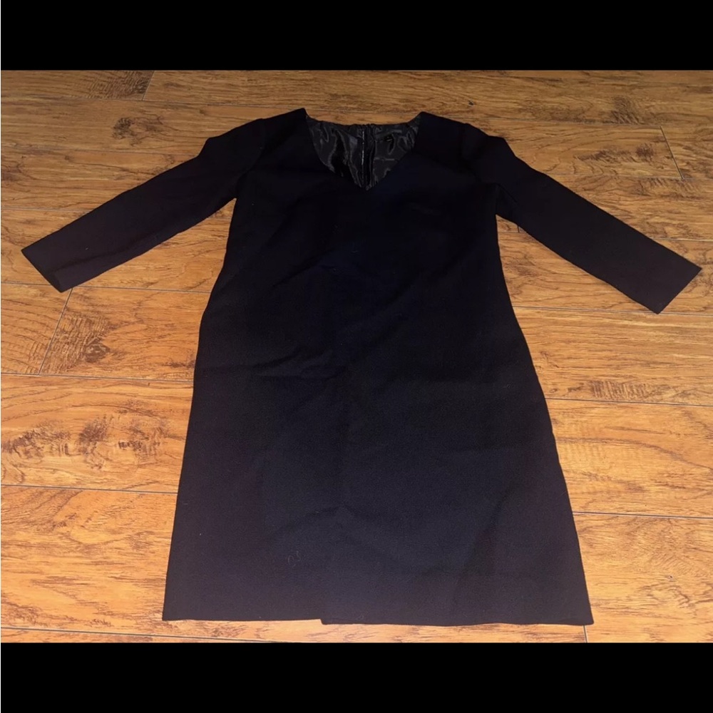J Crew Sheath Dress Womens Size 2 Dark Blue Long Sleeve
